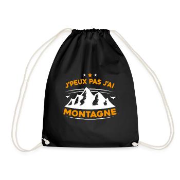 J'peux pas j'ai Montagne Humour - Sac de sport léger - noir - Devant