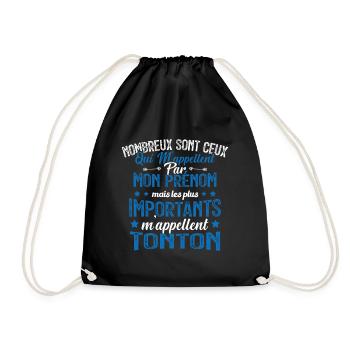 Les Plus Importants M'appellent Tonton Cadeau - Sac de sport léger - noir - Devant