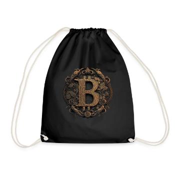 Bitcoin Design für BTC Fans - Turnbeutel - Schwarz - Vorne