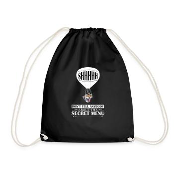 Secret Menu Don't Tell Anybody Spy Balloon Food - Turnbeutel - Schwarz - Vorne