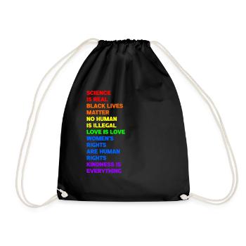 Science is Real Black Life - Drawstring Bag - black - Front