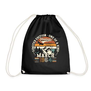 59e anniversaire Mann Original March Né en 1964 - Sac de sport léger - noir - Devant