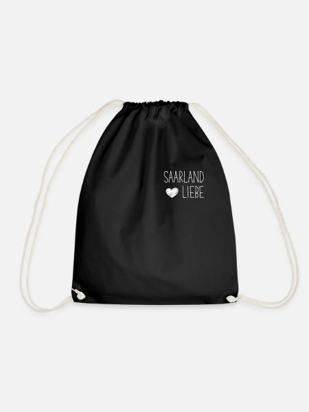 Saarland Liebe Heimat Saarländer - Turnbeutel - Schwarz