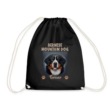 Dogs Bernese Mountain Dog Dog Lovers Aussie - Drawstring Bag - black - Front