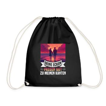 Valentinstag Geschenke Liebhaber Und Paare Designs - Turnbeutel - Schwarz - Vorne