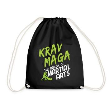 Israelischer Kampfsport Krav Maga - Turnbeutel - Schwarz - Vorne