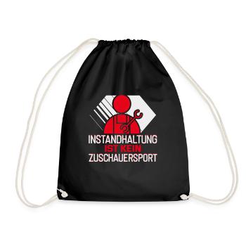 For cutting machine operators CNC lathe operators and milling cutters - Drawstring Bag - black - Front