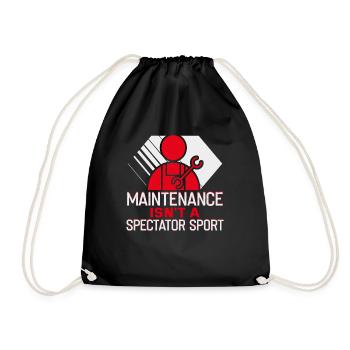 For cutting machine operators CNC lathe operators and milling cutters - Drawstring Bag - black - Front