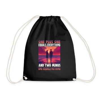 Valentine's Day Gifts Lovers and Couples Designs - Drawstring Bag - black - Front