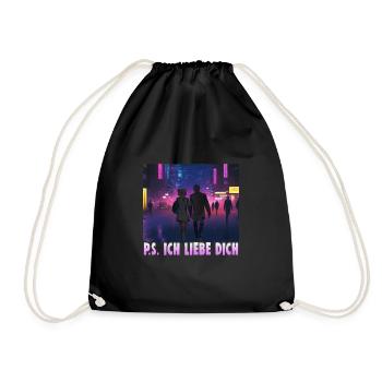 Valentinstag Geschenke Liebhaber Und Paare Designs - Turnbeutel - Schwarz - Vorne
