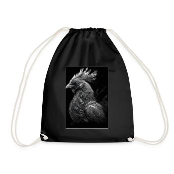 Chickens Whisperer Farm Farmer Chicken coop Chicken - Drawstring Bag - black - Front