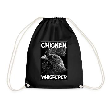 Poulets Chuchoteur Fermier Poulailler Poulet Poulet - Sac de sport léger - noir - Devant