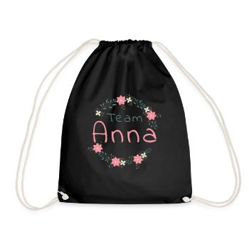 Team Anna - Bride JGA - Drawstring Bag - black - Front