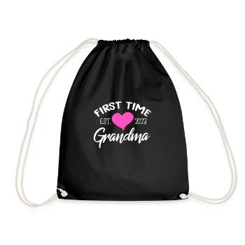 Grossesse Grand-mère Enceinte Naissance Bébé Cadeau - Sac de sport léger - noir - Devant
