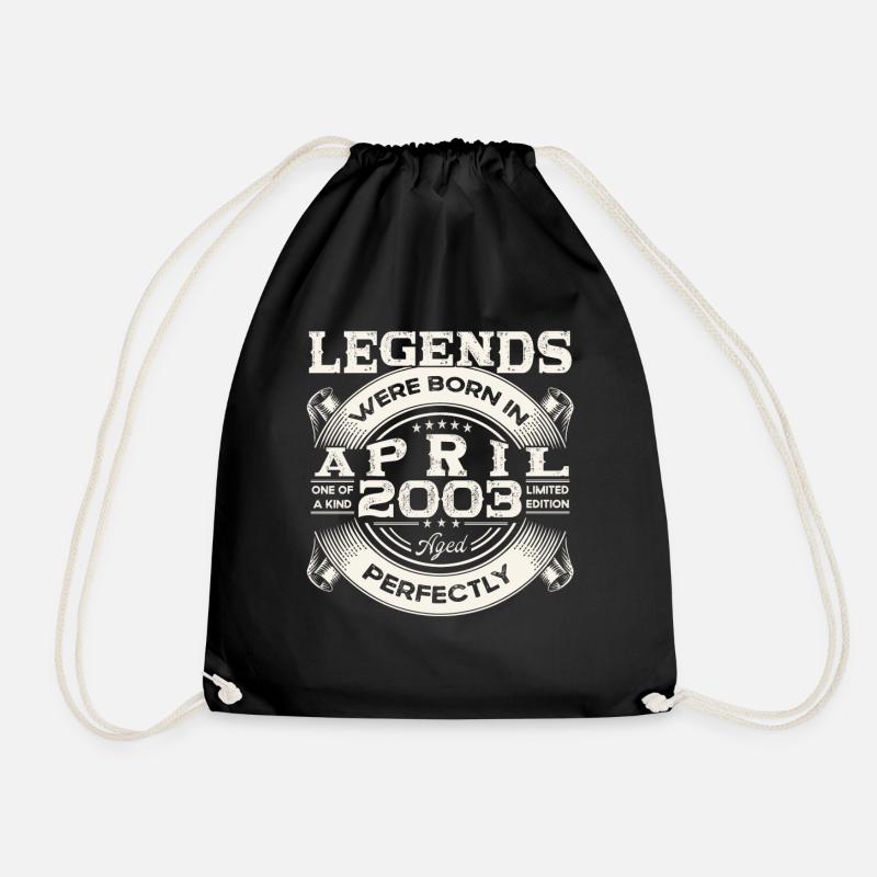 20th birthday man April vintage 2003 classic car - Drawstring Bag - black