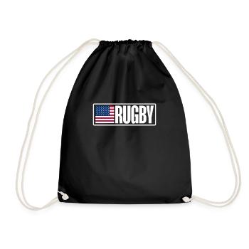 Rugby - Turnbeutel - Schwarz - Vorne