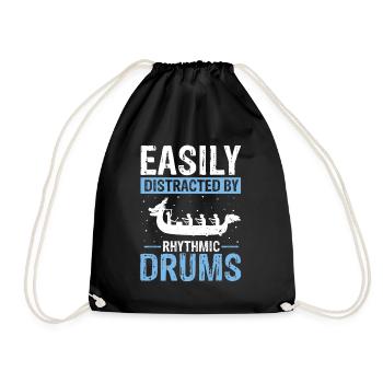 Dragon Boat Paddling for Dragon Boat Race Festival - Drawstring Bag - black - Front