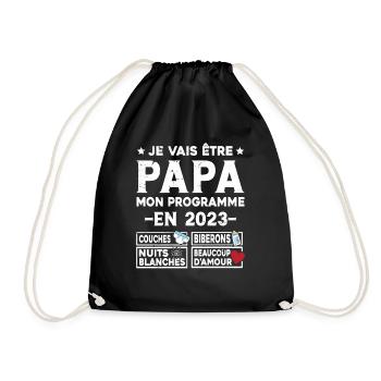 Je vais être papa mon programme en 2023 - Sac de sport léger - noir - Devant