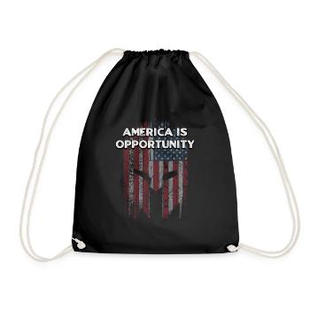 Amerika ist eine Chance für die Unabhängigkeit am 4. Juli - Turnbeutel - Schwarz - Vorne