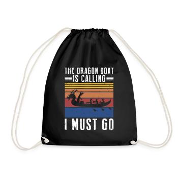 Dragon Boat and Dragon Boat Crew - Drawstring Bag - black - Front