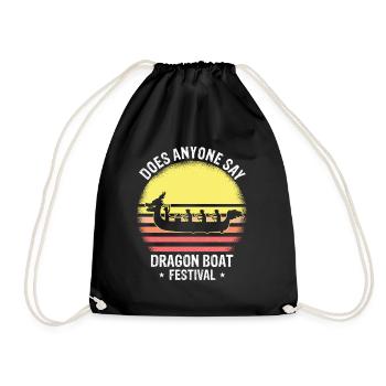 Dragon Boat Crew and Dragon Boat Riding - Drawstring Bag - black - Front