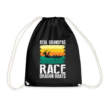 Chinese Boat Race for Dragon Boat Trainers - Drawstring Bag - black - Front
