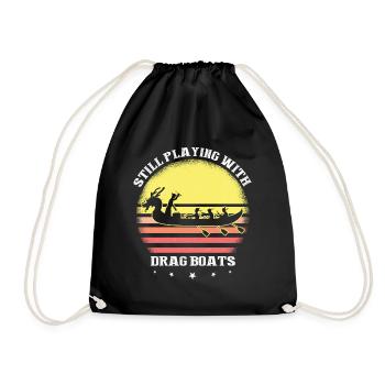 Dragon Boat and Dragon Boat Crew - Drawstring Bag - black - Front