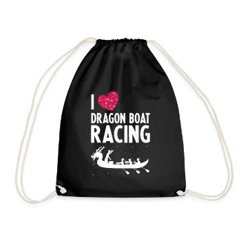 Dragon Boat Racing Theme for Dragon Boating - Drawstring Bag - black - Front