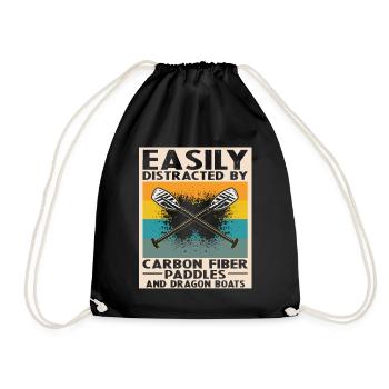 Chinese Boat Race for Dragon Boat Trainers - Drawstring Bag - black - Front