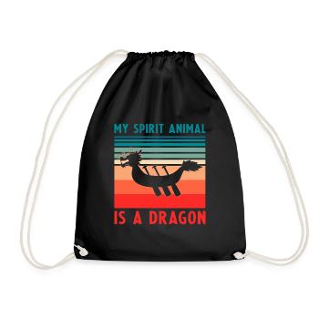 Dragon Boat Trainer and Dragon Boat - Drawstring Bag - black - Front