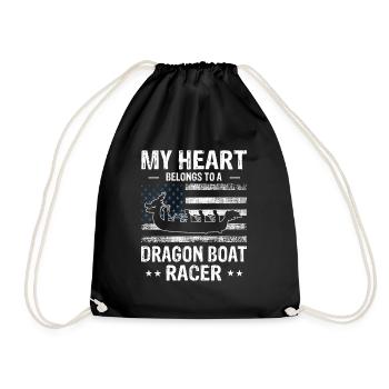 Dragon Boat Racing Theme for Dragon Boating - Drawstring Bag - black - Front
