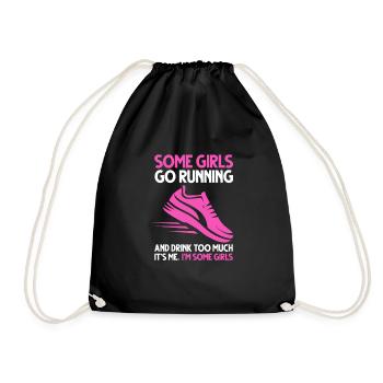 Run - Drawstring Bag - black - Front
