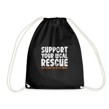 Animal Rescue Animal Rights Animal Love Pet Gift - Sac de sport léger - noir - Devant