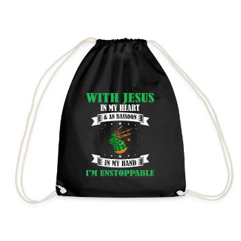 Bagpipes for pipers and Scots - Drawstring Bag - black - Front