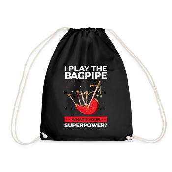 Conception de cornemuse pour Scotland Pride et cornemuse - Sac de sport léger - noir - Devant