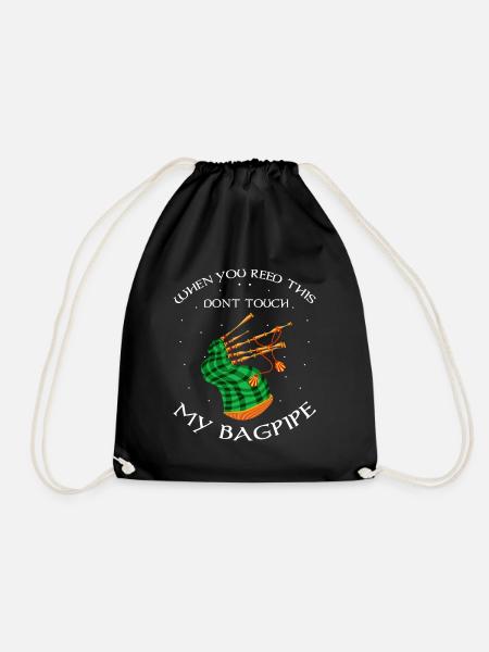 Dudelsack für Dudelsacklehrer und Dudelsackspieler - Turnbeutel - Schwarz