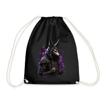 Anubi's God of the Dead Futuristic Gift - Drawstring Bag - black - Front