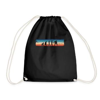Evolution of Ice Hockey – Ice Hockey - Drawstring Bag - black - Front