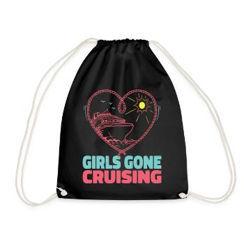 Girls Gone Cruising 2023 Design for Adventure and - Drawstring Bag - black - Front