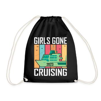 Girls Gone Cruising 2023 Design for Adventure and - Drawstring Bag - black - Front