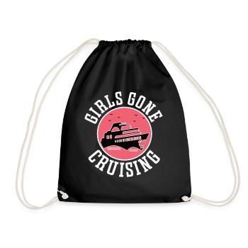 Girls Gone Cruising 2023 Fun Cruise Party Design - Drawstring Bag - black - Front