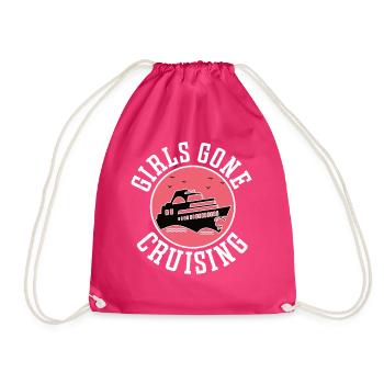 Girls Gone Cruising 2023 Fun Cruise Party Design - Drawstring Bag - fuchsia - Front