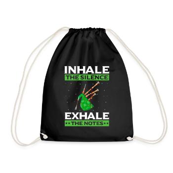 Bagpipes for pipers and Scots - Drawstring Bag - black - Front