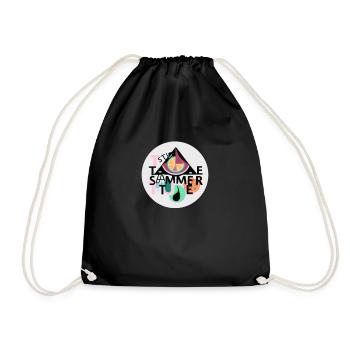 Summertime, positive holiday mood - Drawstring Bag - black - Front
