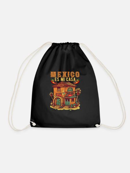 Mexiko Strandurlaub am Meer Design Strandmotiv - Turnbeutel - Schwarz