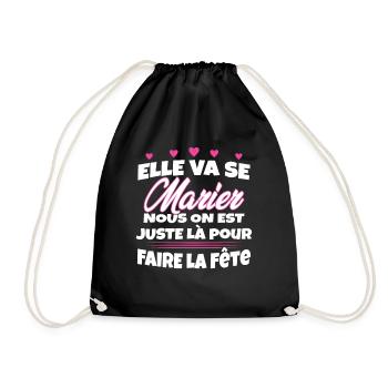 Team Mariée Enterrement de vie de Jeune Fille - Sac de sport léger - noir - Devant