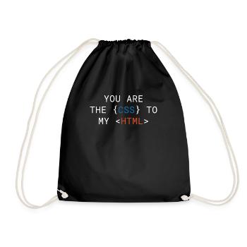 Vous êtes le CSS de mon HTML Cute - Sac de sport léger - noir - Devant