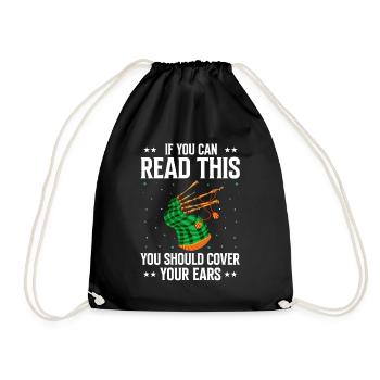 Citation de professeur de cornemuse et joueurs de cornemuse - Sac de sport léger - noir - Devant
