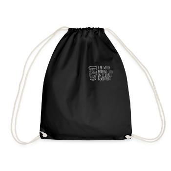 I threw myself properly into spritzer - Drawstring Bag - black - Front