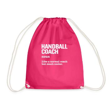 Handball - Drawstring Bag - fuchsia - Front